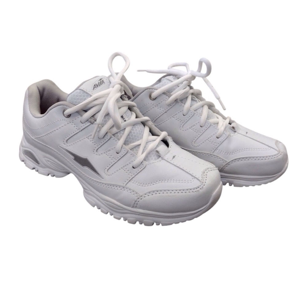 AVIA Sneakers Womens 7.5 Wide White Shoes Tennis Shoes Lightweight Athletic Walk